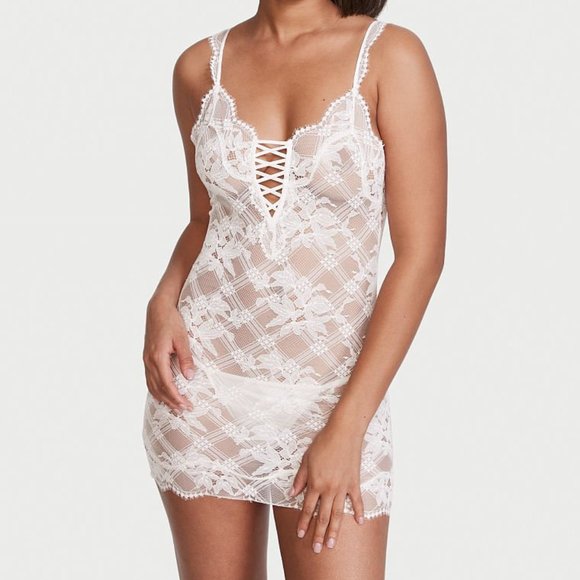 White Lace Mini Slip - Picture 3 of 3